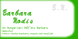 barbara modis business card